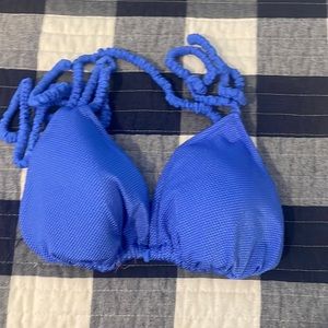 Blue bikini top